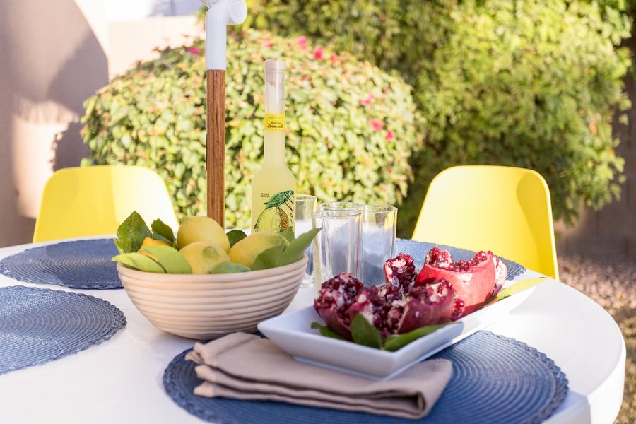 Poolside table
